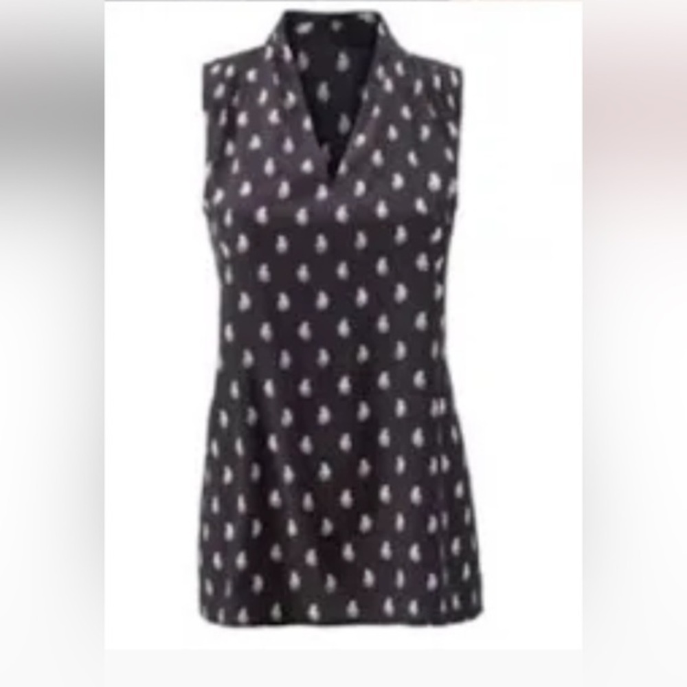 Cabi Momento Sleeveless Blouse Navy S 3435